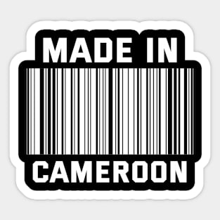 White Text Made in Cameroon Sticker